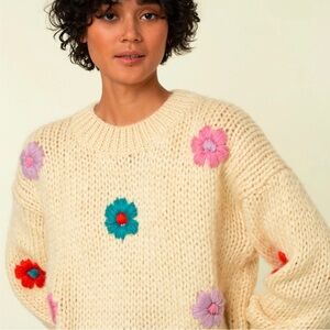 NWT Frnch Desiree Floral Sweater Small